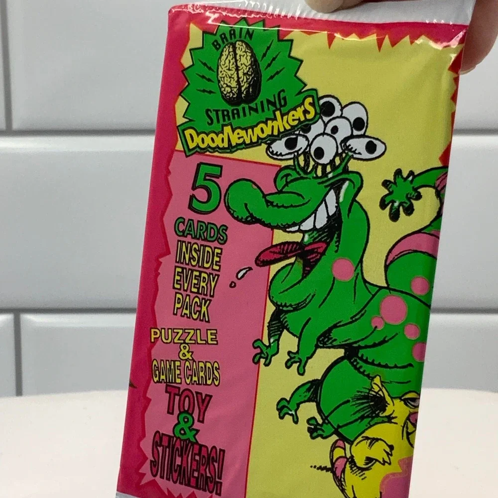 Vintage Brain Straining Doodlewonkers Sealed Trading‎ Card Pack IMT Inc 90s Toy
